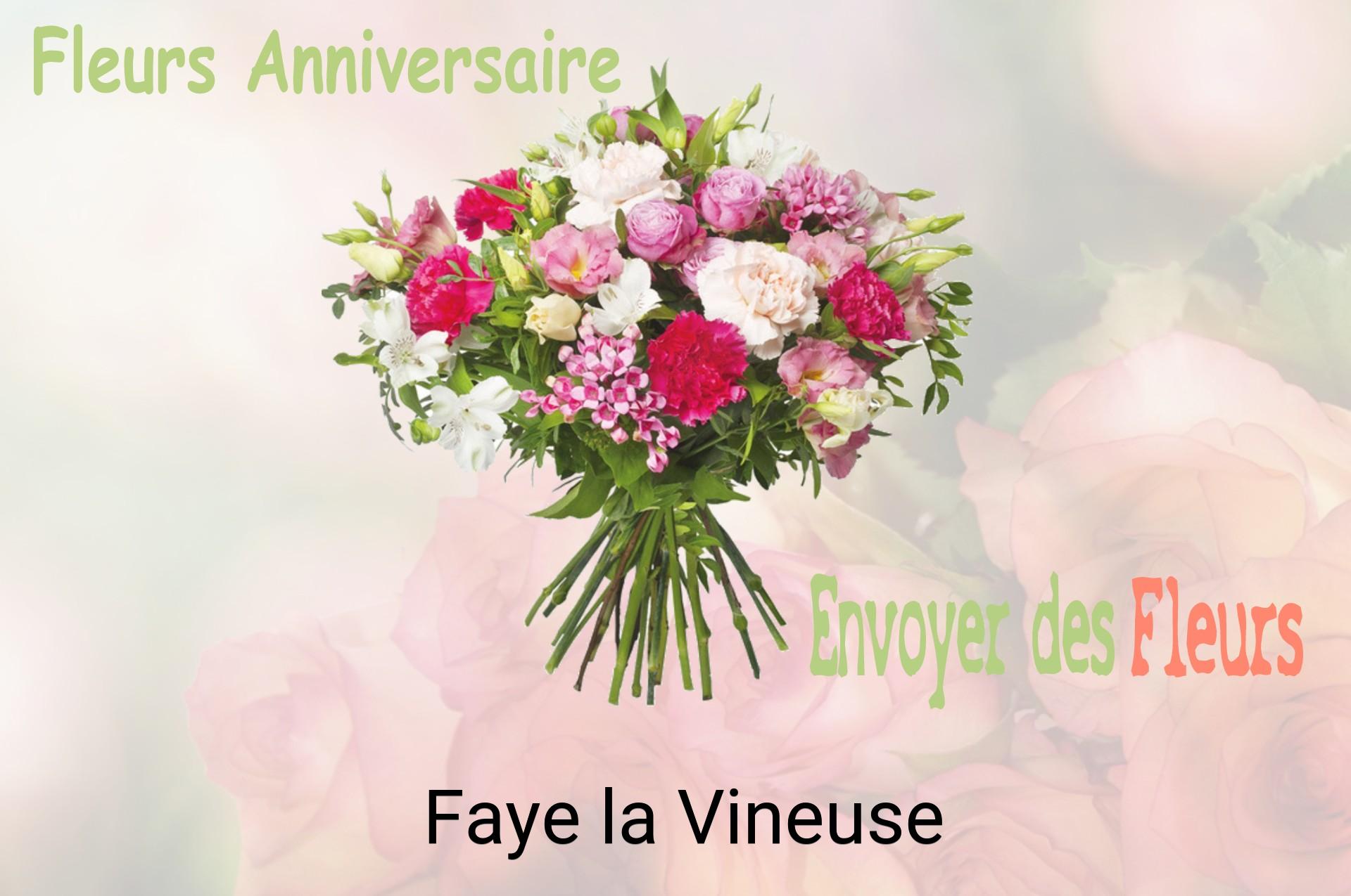 Bouquet de fleurs d’anniversaire livré à Faye-la-Vineuse