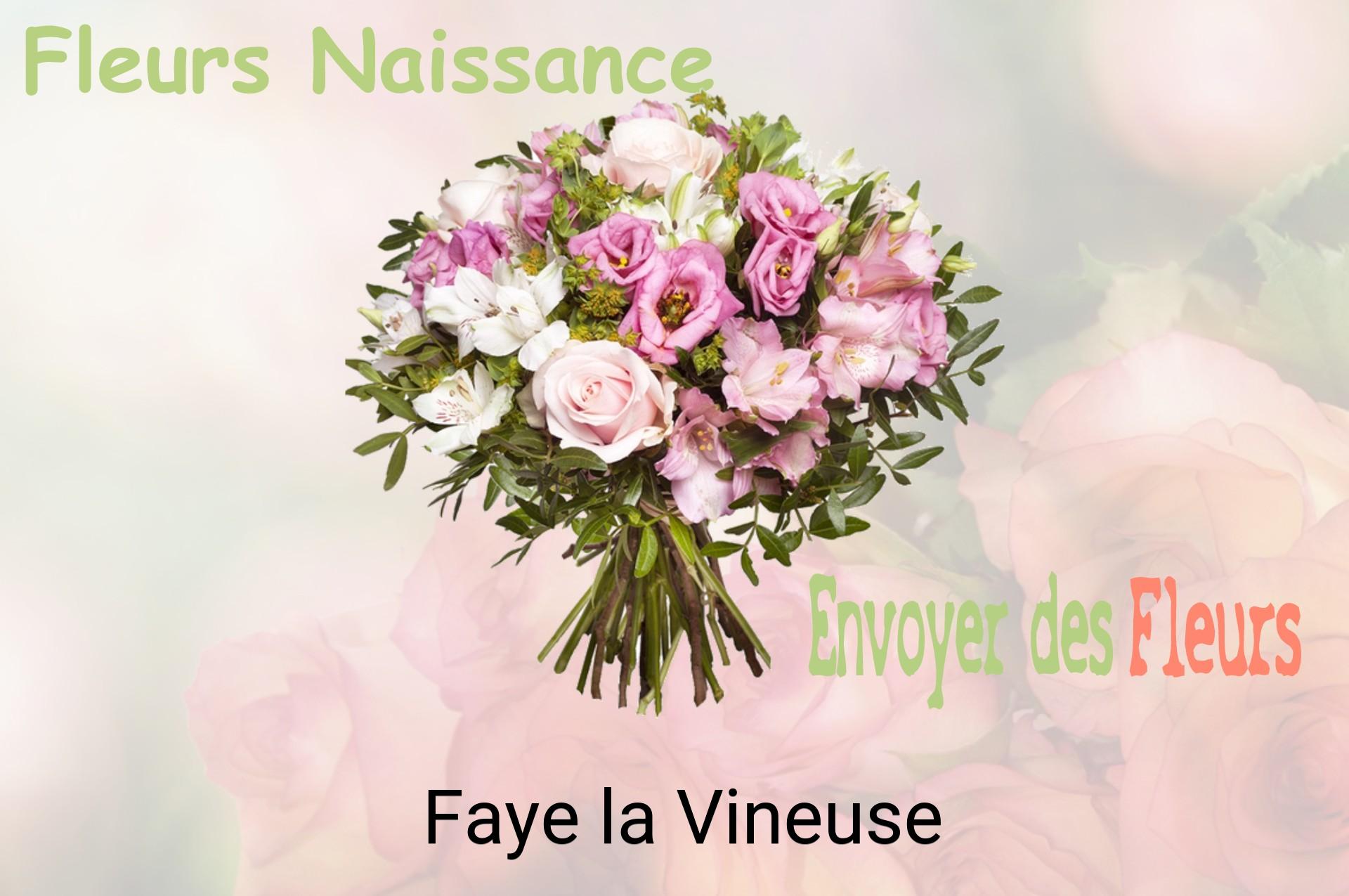 Bouquet de fleurs de naissance livré à Faye-la-Vineuse