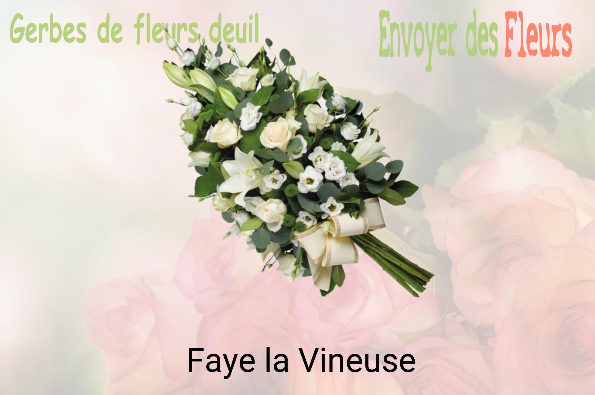 Gerbe de fleurs de deuil livrée à Faye-la-Vineuse